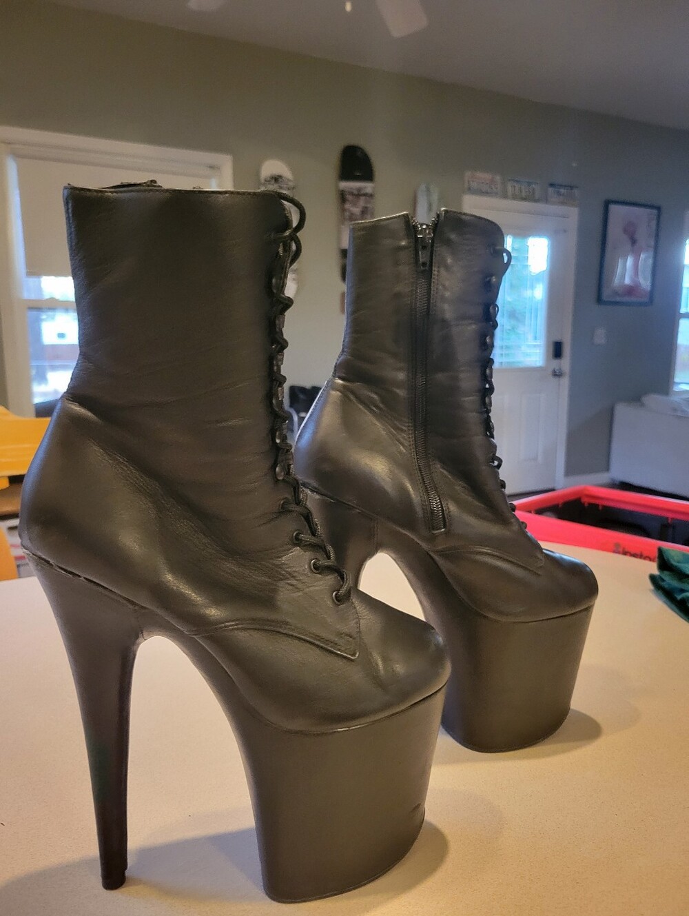 Leather Pleaser Boots